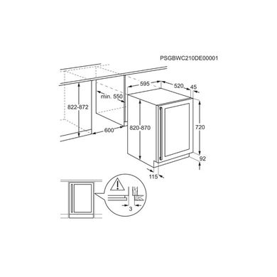 Винный шкаф встраиваемый AEG AWUS052B5B