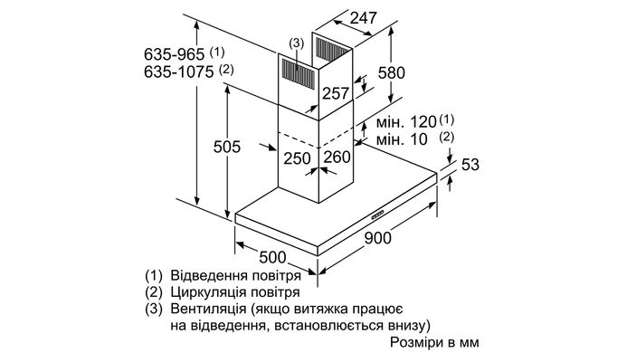 Вытяжка Siemens LC97BHM50