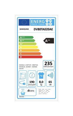 Сушильна машина Samsung DV80TA020AE