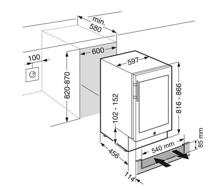 Винный шкаф встраиваемый Liebherr UWTes 1672