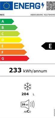Вбудована морозильна камера AEG ABE818F6NC
