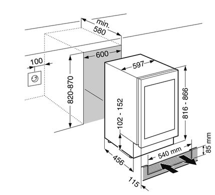 Винный шкаф встраиваемый Liebherr UWTgb 1682