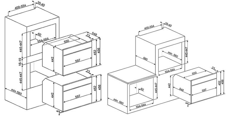 Встраиваемая духовка Smeg SF4604MCNR