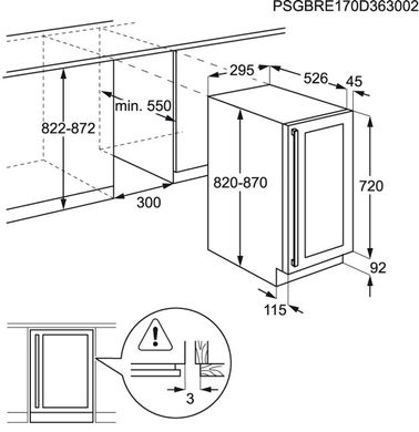 Винный шкаф встраиваемый AEG AWUS020B5B