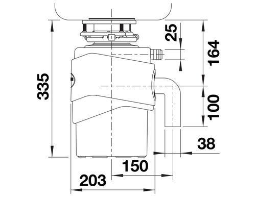 Измельчитель пищевых отходов Blanco FWD MEDIUM 526647